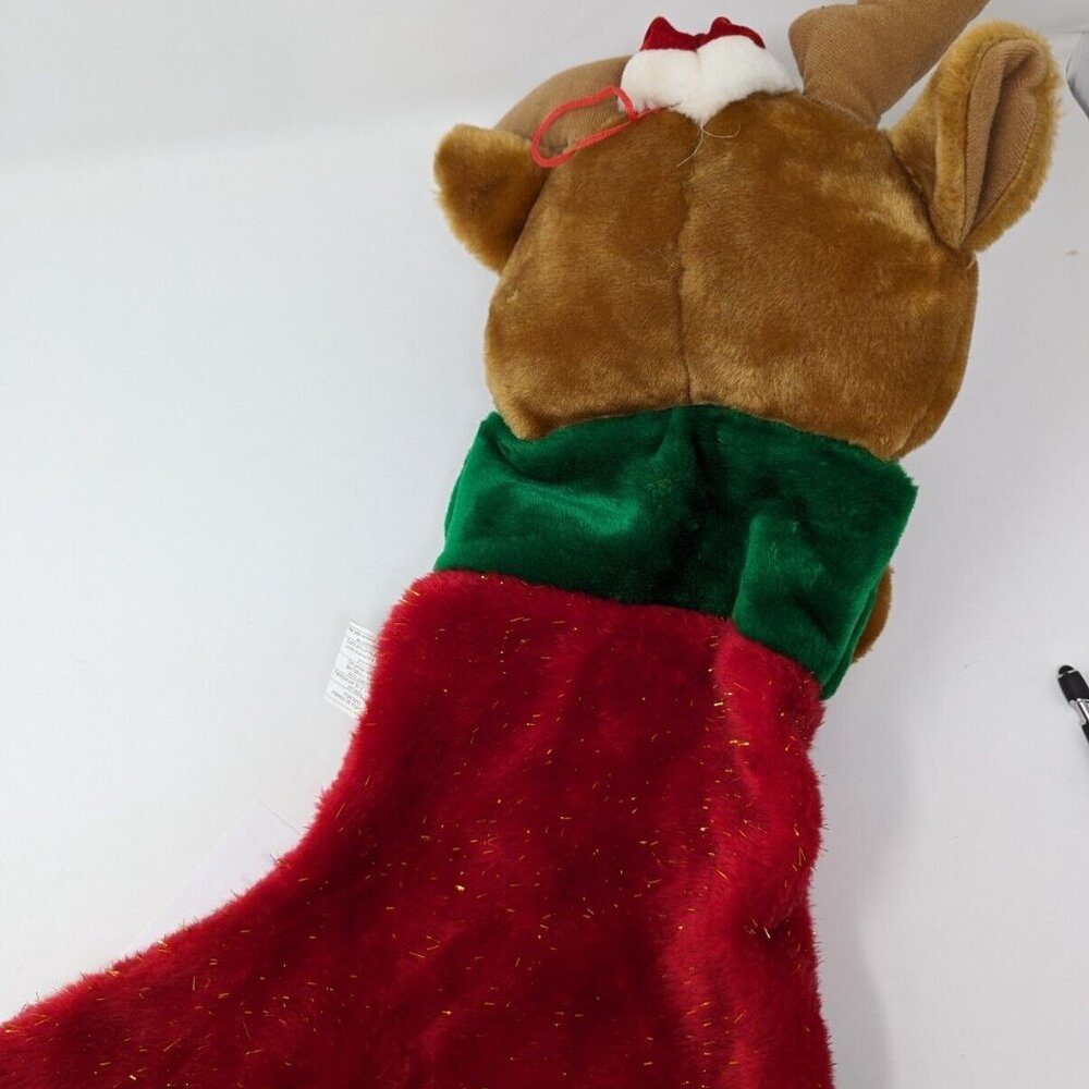 Rudolph the Red Nosed Reindeer Plush Stuffed Christmas Stocking - Picture 9 of 10